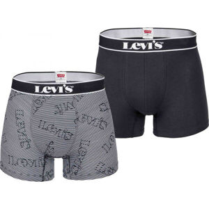 Levi's LOGO STRIPE BOX Černá 2XL - Pánské boxerky