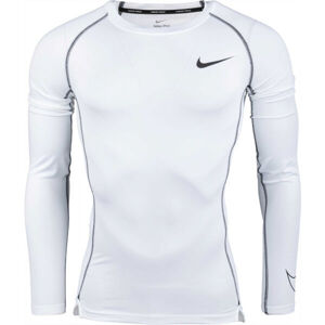Nike NP DF TIGHT TOP LS M Bílá L - Pánské triko s dlouhým rukávem