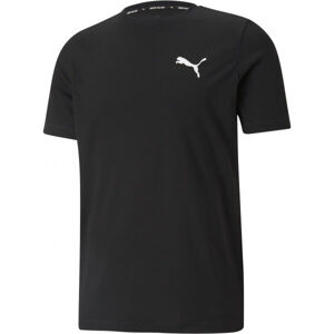 Puma ACTIVE SMALL LOGO TEE Pánské sportovní triko, černá, veľkosť XXL