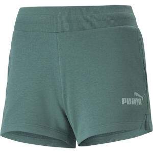 Puma ESS 4 SWEAT SHORTS Dámské šortky, Zelená, velikost M