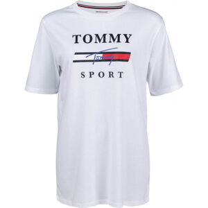 Tommy Hilfiger GRAPHICS  BOYFRIEND TOP Bílá L - Dámské tričko