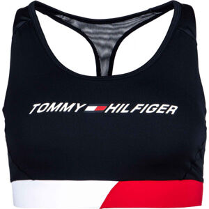 Tommy Hilfiger MID INTENSITY CB RACER BRA Dámská sportovní podprsenka, tmavě modrá, velikost S